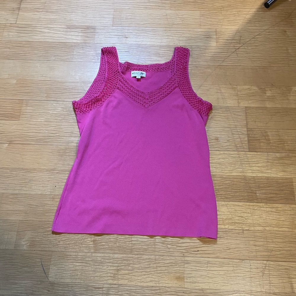 Bellissima Elegant Fuchsia Sleeveless Top